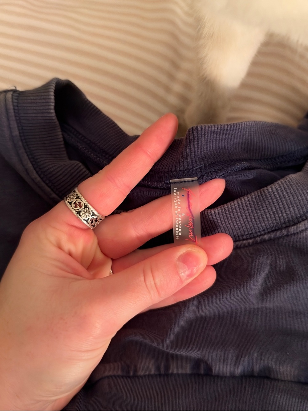 Free People Navy Two-Piece Lounge Set - Picture 3 of 3
